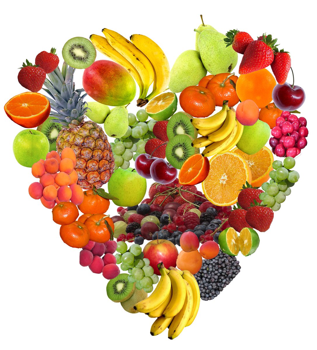 Heart made with fruit