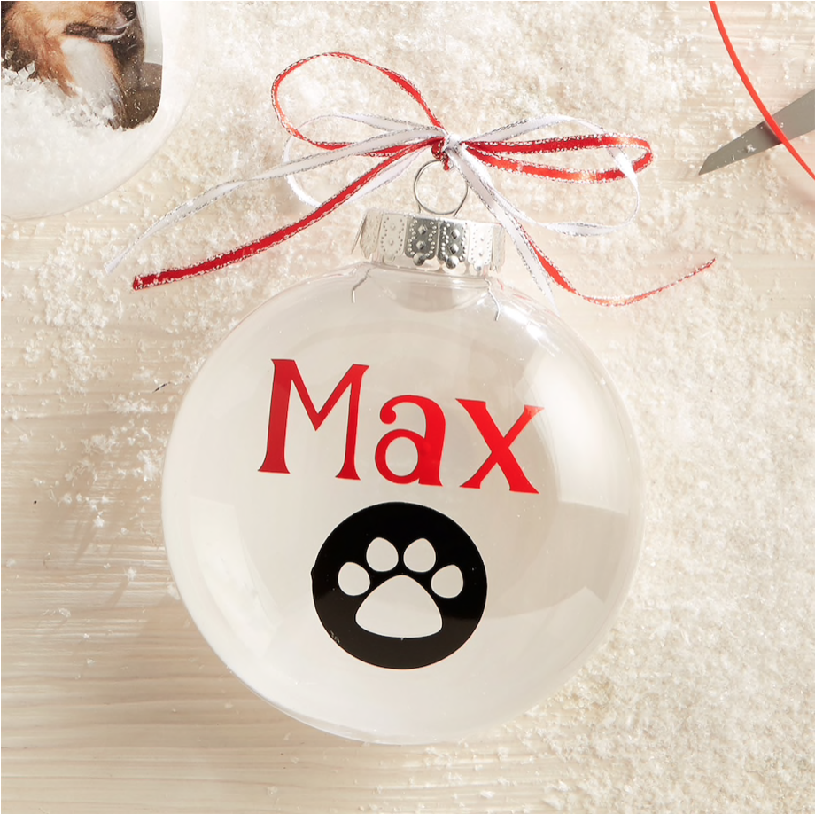 Personalized Doggie Paw Ornament